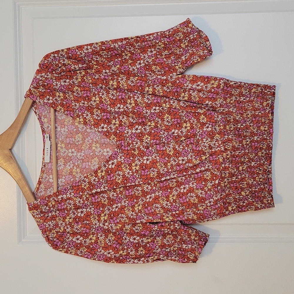 Lush smocked waist floral top